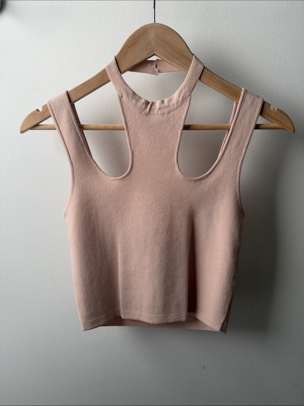 Zara Blush Pink Racerback Crop Tank